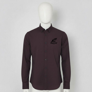 เสื้อเชิ้ตเดนิมผู้ชายไซส์ใหญ่แบบ OEM สไตล์ลำลอง แฟชั่นโดดเด่น สีน้ำเงินล้วน - Product Image 5