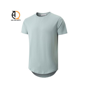 Solid Hip Hop <b>T</b>-<b>Shirt</b> Screen Printing Boxy Regular 100% Cotton Anti-Wrinkle Breathable Crewneck <b>Shirt</b> for <b>Men</b> - Product Image 4