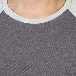 Men's <b>Raglan</b> Sleeve T-Shirt Solid Color Block O-Neck Regular Fit Casual Knitted 100% Cotton Short Sleeve <b>Top</b> - Product Image 6
