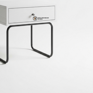 Taburete Industrial de Madera Moderno y Personalizable con Cajón, Estructura Metálica, Duradero y Ecológico, para Escuela o Apartamento - Product Image 5