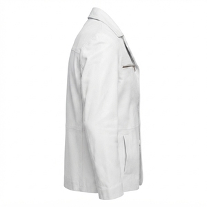 Men's <b>Leather</b> Coat Fashion <b>Blazer</b> <b>Jacket</b> with Pockets Wholesale Factory Direct - Product Image 2