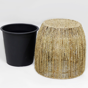 Wholesale Natural Seagrass Woven Plant Pot <b>Flower</b> Planter <b>Basket</b> with Plastic Liner Insert <b>for</b> Home Decor - Product Image 4