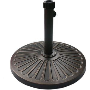 Base per Ombrellone Rotonda in Bronzo Anticato da 18 Pollici, Resistente, 30,2 Libbre, per Patio e Uso Esterno - Product Image 1