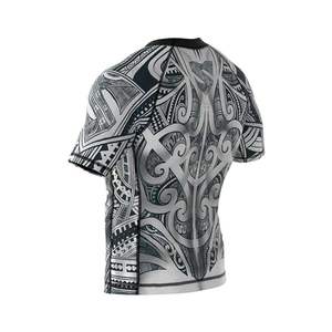 Rashguards Sublimados de Manga Corta Negros y Rojos para Niños, Rashguards Deportivos de Nailon Transpirable para MMA, Rashguards Estampados para BJJ - Product Image 6
