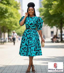 Tela africana estampada en cera de primera calidad, 100% algodón, para vestidos Ankara, producción de ropa en Ghana, etiqueta textil con estampado africano - Product Image 5