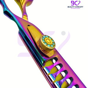 Tijeras de Peluquería de 8 Pulgadas, Coloridas, de Alta Calidad, Modernas, con Tornillo de Tensión Ajustable, para Estilistas de Salón - Product Image 5