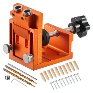 <b>Adjustable</b> 0.47 1.89 Pocket Hole Jig Kit for Wood Includes Step Drill Hex Wrench Drill Stop Ring <b>Square</b> Drill Bits for Wood - Product Image 6