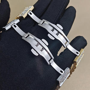 Relojes de pulsera cuadrados para mujer, estilo hip hop, con diamantes incrustados, automáticos, mecánicos, con diamantes VVS Moissanite, que pasan la prueba del diamante. - Product Image 5