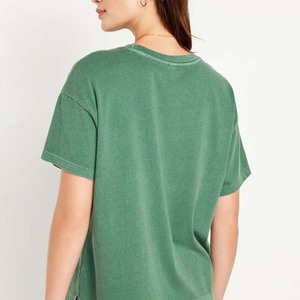 Camiseta de Verano Ecológica para Mujer, Hombros Caídos, Manga Corta, Estampado Personalizable, Tallas y Colores Variados, Secado Rápido y Transpirable, Superventas - Product Image 6