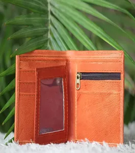 Vintage <b>Small</b> <b>Purse</b> Slim Bifold <b>Purse</b> Multi-card Position Money Clip Thin Zipper Men Wallets High Quality Genuine Leather Wallet - Product Image 3