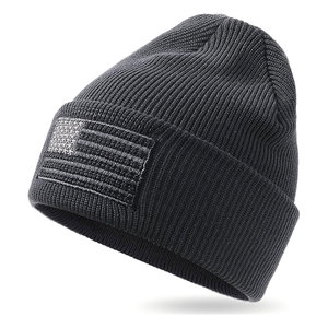 Watch <b>Cap</b> Style Warm Knit Skull <b>Cap</b> Durable Mens Beanies Tactical Beanie Hat American Flag Fleece <b>Winter</b> - Product Image 3