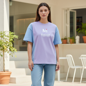 เสื้อยืดทรงบ็อกซี่ผู้ชาย ผ้าคอตตอนหนานุ่ม ทรงหลวมไหล่ตก สไตล์สตรีทแวร์ เรียบง่าย  รับปักโลโก้ตามสั่ง - Product Image 6