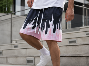 Pantalones Cortos de Baloncesto Personalizados para Hombre, Pantalones Deportivos de Malla, Cintura Elástica de Poliéster, Ropa de Gimnasio Cómoda, Diseño Sublimado Personalizado - Product Image 1