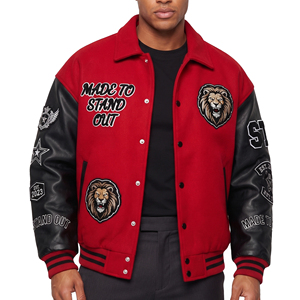Vestes universitaires brodées en gros, badges brodés personnalisés, vestes universitaires pour hommes, manteaux universitaires d'hiver style Letterman - Product Image 2
