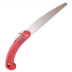 JH160 Red Foldable Hand <b>Saw</b> With Steel Blade <b>Plastic</b> Handle 20 TPI 150mm Garden Pruning Tool - Product Image 1