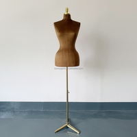 Mannequin Pinnacle Nigeria pour femme, buste demi-corps, grandes hanches, taille fille, pour tenues féminines, avec support doré