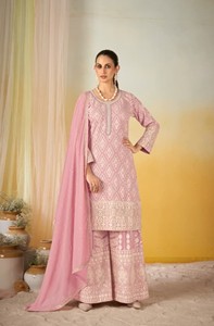 Dhwaja Export Georgette - Costume prêt-à-porter taille unique avec broderie et travail de sequins - Product Image 2