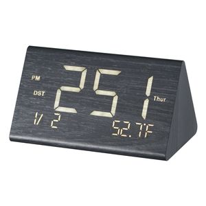 Sveglia Digitale con Porta USB, Doppio Allarme, Volume Regolabile, Orologio da Scrivania in MDF, Luce Notturna, Controllo Vocale per Uso Domestico e Comodino - Product Image 1