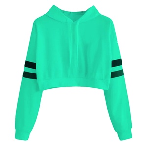 Sudadera corta con capucha para chica, ropa para correr personalizada, otoño e invierno, 2020 - Product Image 1
