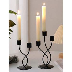 Porte-bougie en fer nordique en forme de renne |   Chandelier de Noël Minimaliste en Forme d'Élan |   Ornement de bureau en métal pour la décoration de la maison, porte-bougie - Product Image 3