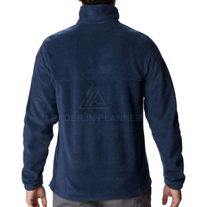 Veste d'hiver en polaire à fermeture éclair intégrale, col rabattu uni, couleur unie - Product Image 2