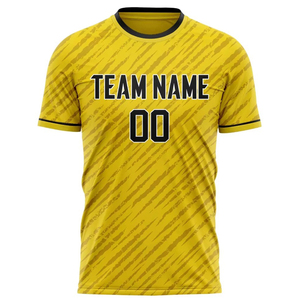 เสื้อฟุตบอลพิมพ์ลายแบบพรีเมียม 100% โพลีเอสเตอร์ ระบายอากาศได้ดี แห้งเร็ว สำหรับทีมฟุตบอล พร้อมสกรีนโลโก้ ชื่อ และหมายเลข สั่งผลิตได้ขั้นต่ำจำนวนมาก - Product Image 2