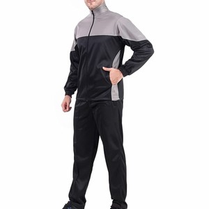 Conjunto Deportivo para Hombre 2026, Gris y Negro, Manga Larga, Cierre de Cremallera, Cuello Alto, Pantalones Deportivos, Ropa Casual de Otoño - Product Image 3
