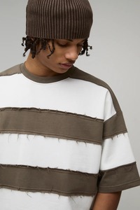 mens oversized boxy fit t shirt drop shoulder loose fit heavy cotton streetwear <b>tshirt</b> cotton fabric supplier - Product Image 3