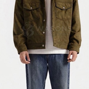 Chaqueta de ocio suave y cálida para otoño e invierno para hombre, chaqueta tipo camionero para aventura, chaqueta de bajo MOQ en venta. - Product Image 4