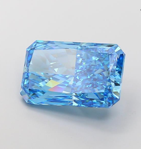 Diamante Cultivado en Laboratorio con Certificación IGI, Corte Radiante de 10.06 CT, Color Azul Intenso Fantasía, Claridad VS1, CVD LG 722527595, ROYAL GEMS para Joyería - Product Image 3