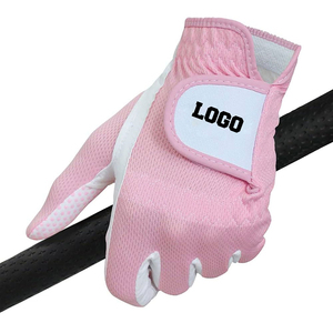 Gant de golf en maille respirante rose pour femme, main droite, avec logo, fermeture à enfiler - Product Image 1