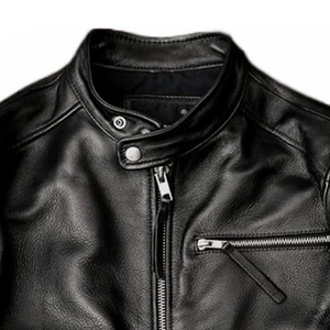 Veste en cuir de vachette de style motard de haute qualité 2026 pour hommes, couleur personnalisée, 100% cuir, veste d'hiver pour hommes - Product Image 4