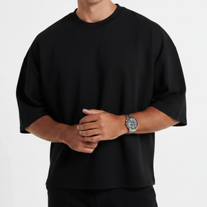 Custom Logo <b>Box</b> Tee Shirt Streetwear Oversize Blank Cropped Top T Shirt Heavyweight Cotton <b>Drop</b> Shoulder Baggy Fit T-Shirts - Product Image 1