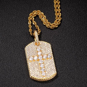 Iced Out Cross Moissanite Pendant 18K Gold Plated Hip Hop Charms Everyday Wear Pendant Religious Faith Pendant Christian Jewelry - Product Image 4