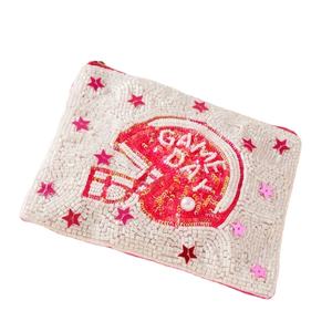 Élégant travail manuel broderie jeu jour perlé pochette à monnaie élégant Premium luxe concepteur fantaisie Unique exclusif belle pour fille - Product Image 1