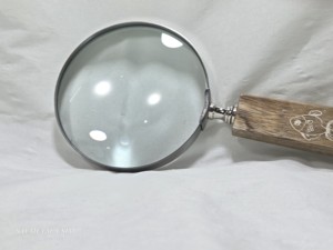 Handmade Wooden Handle Magnifying Glass Vintage Desktop Decorative Handheld Magnifier for Reading <b>Map</b> Office Decor Luxury Gift - Product Image 5