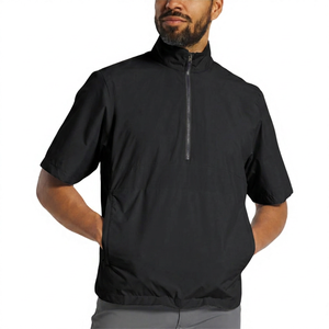 Camisa de Manga Corta con Cuello Alto y Cierre de Cremallera para Hombre, Color Azul Claro, con Logotipo Frontal, de Secado Rápido, Poliéster, Informal, para Primavera - Product Image 4