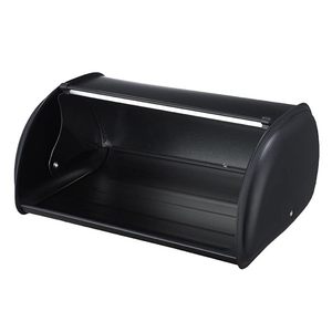 Contenedor de Pan Negro con Tapa Abatible Hermética, Recipiente para Almacenamiento de Alimentos en la Cocina, Conservación de Frescura, Minimalista - Product Image 2