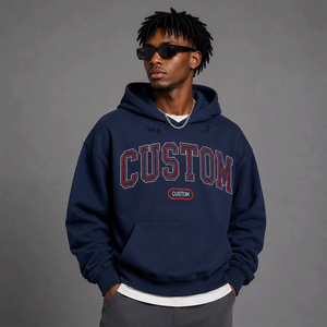 Low MOQ men hoodie Heavyweight Fleece pullover hoodie Custom Logo for Retail Clothing Brands - Product Image 4