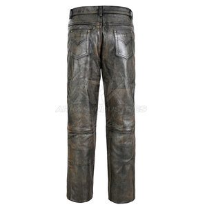 Full Customized Logo <b>Men</b> <b>Leather</b> <b>Pant</b> Best Selling Casual Wear Solid Color <b>Men</b> <b>Leather</b> <b>Pant</b> - Product Image 2