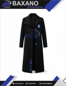 เสื้อโค้ทขนสัตว์คุณภาพสูงสำหรับสตรี แบรนด์เดลต้า ซิกมา ทีตา โซโรริตี้  แบบยาวมีเข็มขัด - Product Image 5