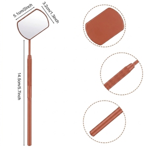Professional Square Eyelash Extension <b>Mirror</b> Wide Angle Lash Inspection <b>Mirror</b> Stainless Steel Beauty Salon <b>Makeup</b> <b>Mirror</b> Tool - Product Image 2