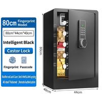 Caja Fuerte de Seguridad de Acero de 80 cm para Oficina en Casa, con Huella Dactilar y Código Digital, Antirrobo