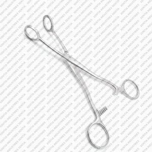 Pinzas quirúrgicas Collins para sujeción de lengua, de mandíbulas anchas, de acero inoxidable, para ORL, proveedor OEM - Product Image 6