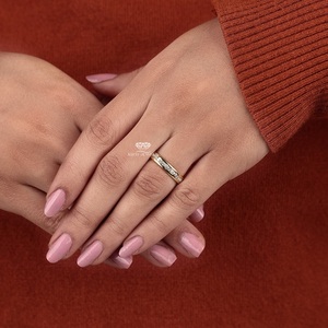Anillo de Diamantes de Corte Brillante Sintético Cultivado en Laboratorio, de Oro Sólido de 10K, Color G, Certificado por EGL, de Kirti Jewels, Gran Venta - Product Image 6