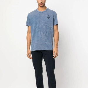 Camisetas ligeras con efecto descolorido para hombre, material de algodón transpirable, ideales para conjuntos de verano y actividades diarias. - Product Image 4