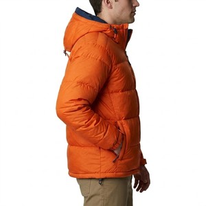 Chaqueta acolchada naranja con capucha para hombre, gruesa, de invierno, con cierre, estilo burbuja, cálida, para exteriores, ropa de calle, moda, prenda exterior - Product Image 3