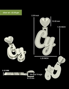 Pendentif en diamant Moissanite très demandé pour les festivals et les tenues streetwear de luxe, disponible au prix d'usine - Product Image 6