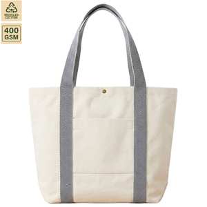 Bolsa de Compras de Lona de Algodón de 400 GSM, 50x40x15 cm, Logotipo Personalizado, Venta al Por Mayor, OEM, Marca Privada, Modelo SS500-Natural - Product Image 2