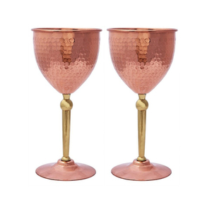 Copas de vino de acero inoxidable color oro de lujo, copas de metal con tallo largo para vino tinto, cócteles, para bar, hogar y fiestas. - Product Image 6